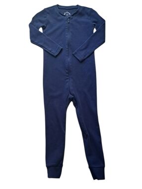 Primary Navy Zip-Front PJs Kids Size 2